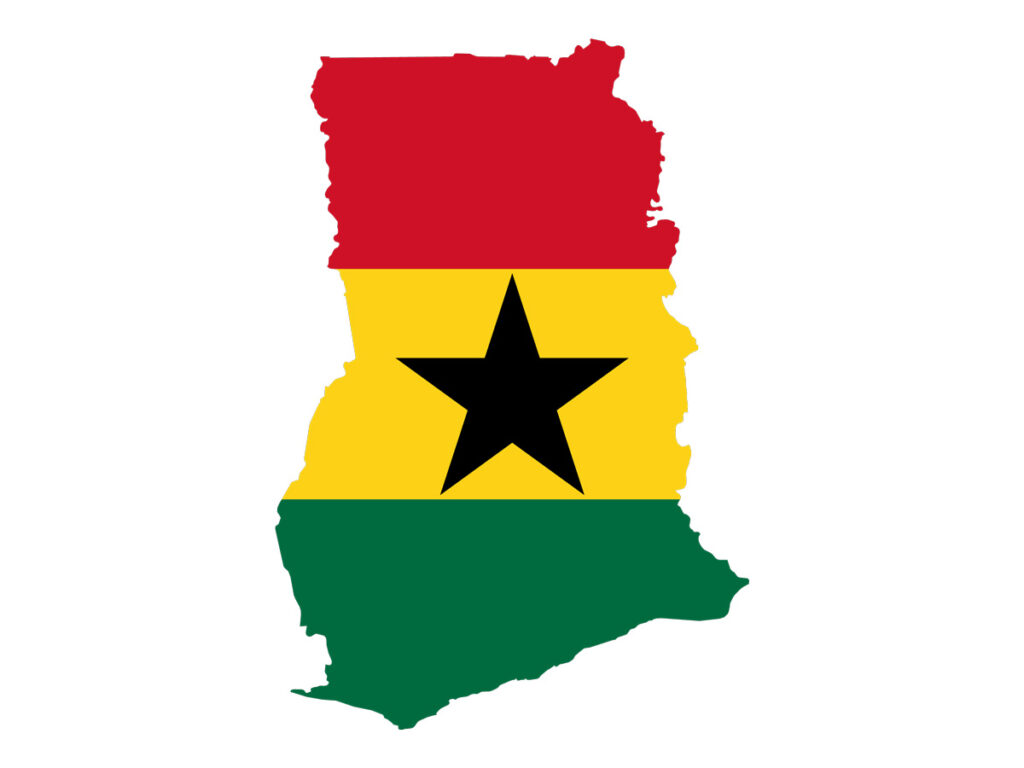 Ghana country flag, real estate listing website